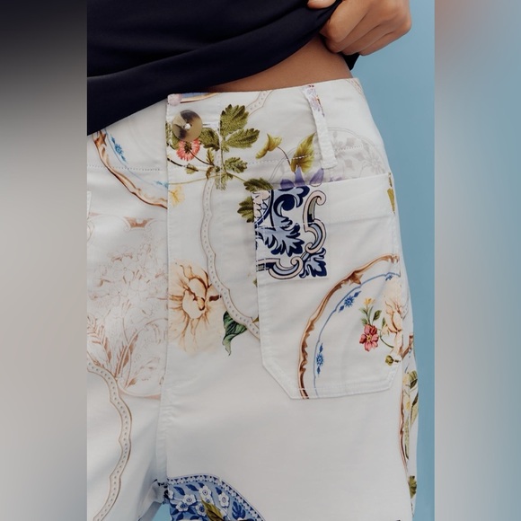 Anthropologie The Colette Cropped Wide-Leg Pants Magic Fabric Edition Sz 31 NWT - Picture 3 of 15